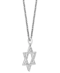 Lali Jewels Diamond Star of David 18" Pendant Necklace (1/3 ct. t.w.) in 14k White Gold