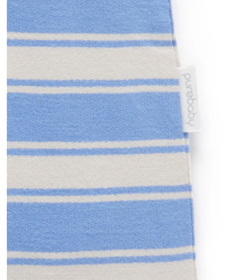 Purebaby Baby Boys Striped Polo Growsuit