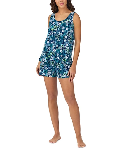 Cuddl Duds Women's Printed Sleeveless Boxer Pajama Set