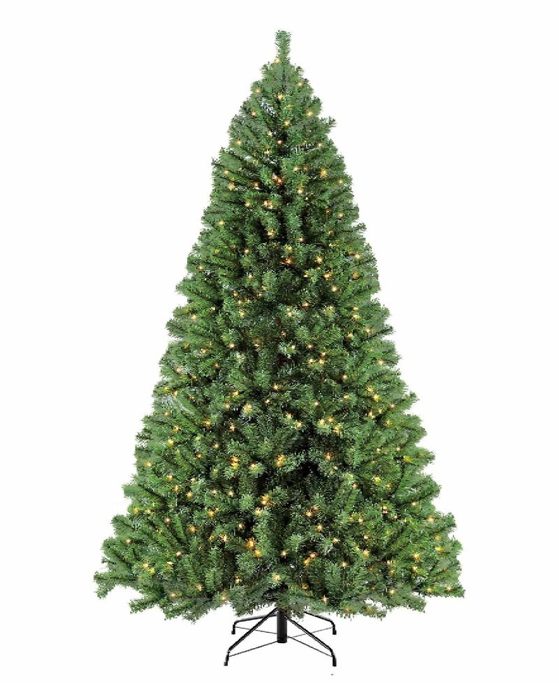 Puleo 7.5FT Pre-Lit Nebraska Fir Artificial Christmas Tree