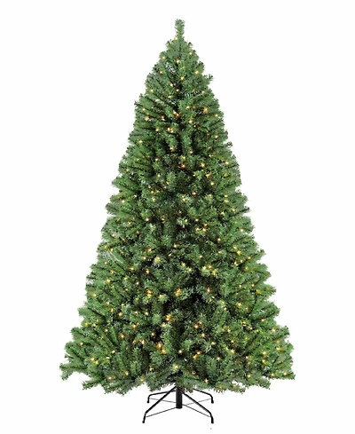 Puleo 7.5FT Pre-Lit Nebraska Fir Artificial Christmas Tree
