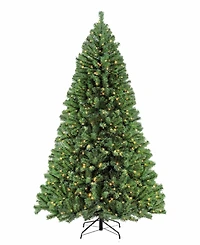 Puleo 7.5FT Pre-Lit Nebraska Fir Artificial Christmas Tree