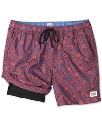 Scotch & Soda Men's Diamond-Pattern Swim Trunks