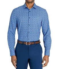 Men's Recycled Slim Fit Floral 4-Way Stretch Performance Dress Shirt