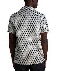 Karl Lagerfeld Paris Men's Regular-Fit Geometric Button-Down Camp Shirt