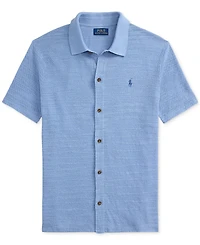 Polo Ralph Lauren Men's Textured Cotton-Linen Shirt Sweater
