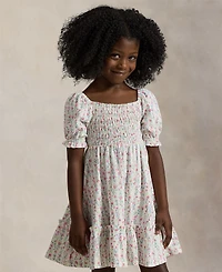 Polo Ralph Lauren Toddler and Little Girls Floral Smocked Jersey Dress