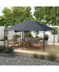 Outsunny 10' x 13' Gazebo Canopy Replacement Roof for 84C-116, Light