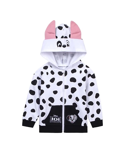 101 Dalmatians Girls Disney Lilo & Stitch French Terry Zip Up Cosplay Hoodie