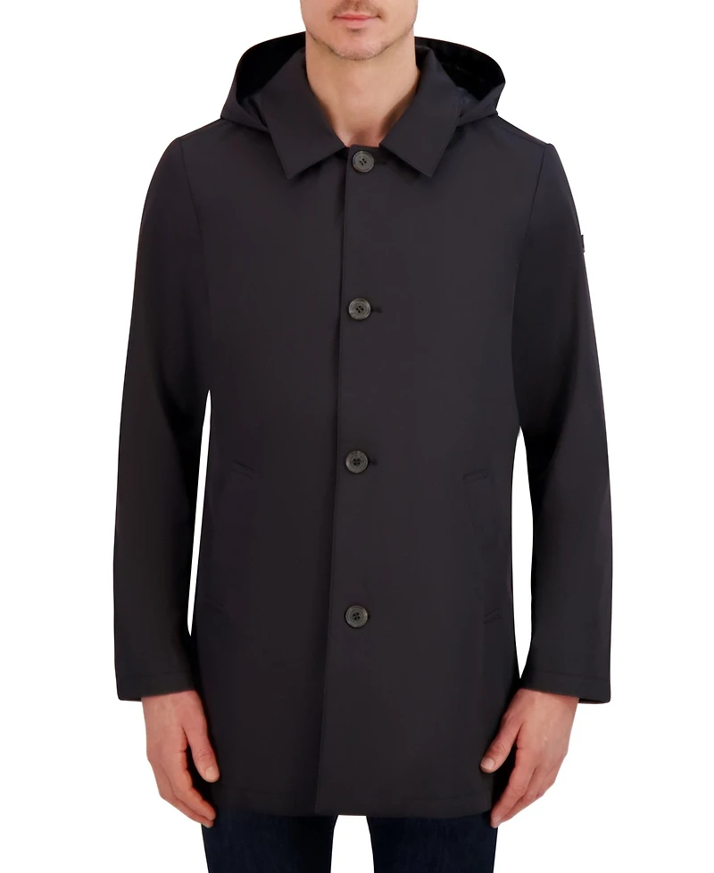 Vince Camuto Men's Rain Tek Transitional Coat With Removable Hood