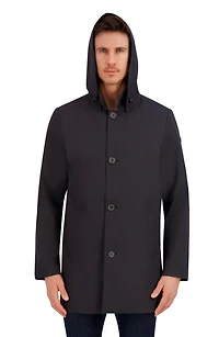 Vince Camuto Men's Rain Tek Transitional Coat With Removable Hood
