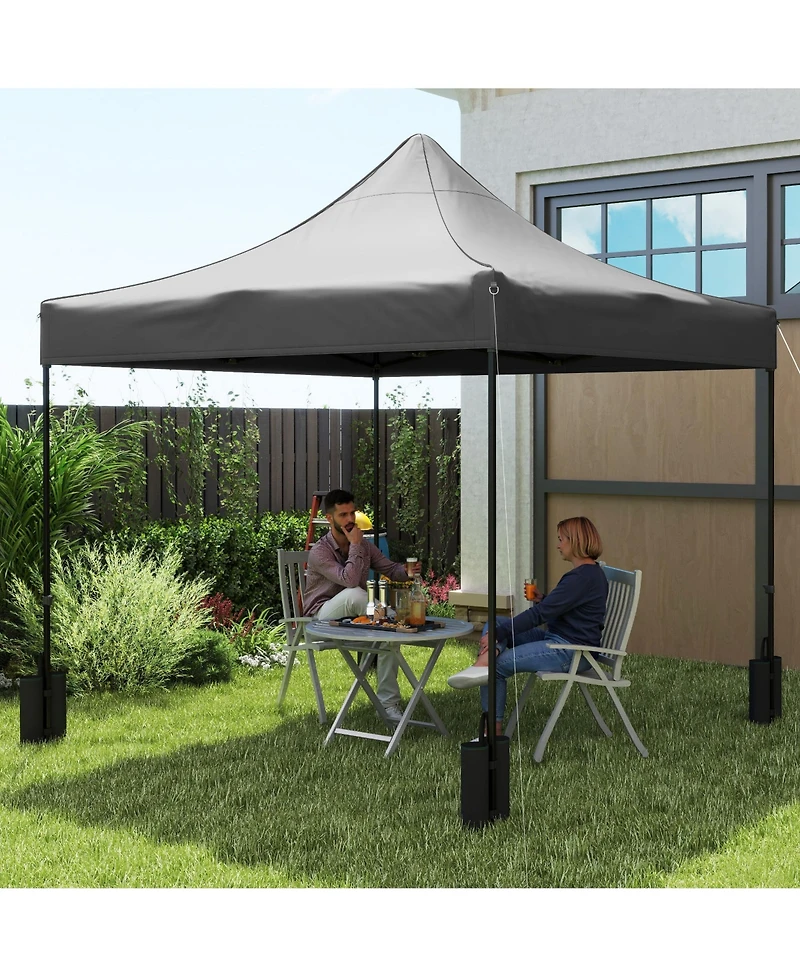 Outsunny 10' x Pop up Canopy Replacement Top with Weight Bags, Multi