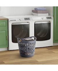 Iris Usa 3 Pack Laundry Basket 40L Durable and Flexible, Portable Round Bin, 1.15 Bushel Hamper for Storage with Ventilation Holes for Closet Dorm, Gr
