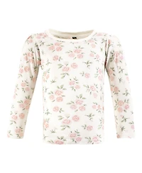 Hudson Baby Girls Thermal Long Sleeve Tees 5pk, Soft Pink Sage Rose, 18-24 Months