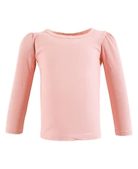 Hudson Baby Girls Thermal Long Sleeve Tees 5pk, Soft Pink Sage Rose, 18-24 Months