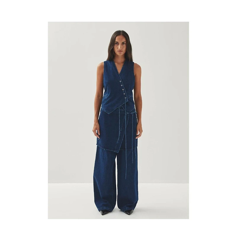 Alohas Women's Sabre Blue Denim Vest