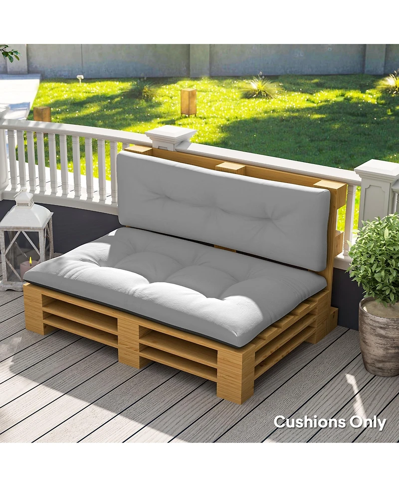 Outsunny 2 Seat Pallet Cushions 3.9 in. Pallet Sofa Cushions, Dark