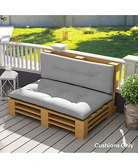 Outsunny 2 Seat Pallet Cushions 3.9 in. Pallet Sofa Cushions, Dark