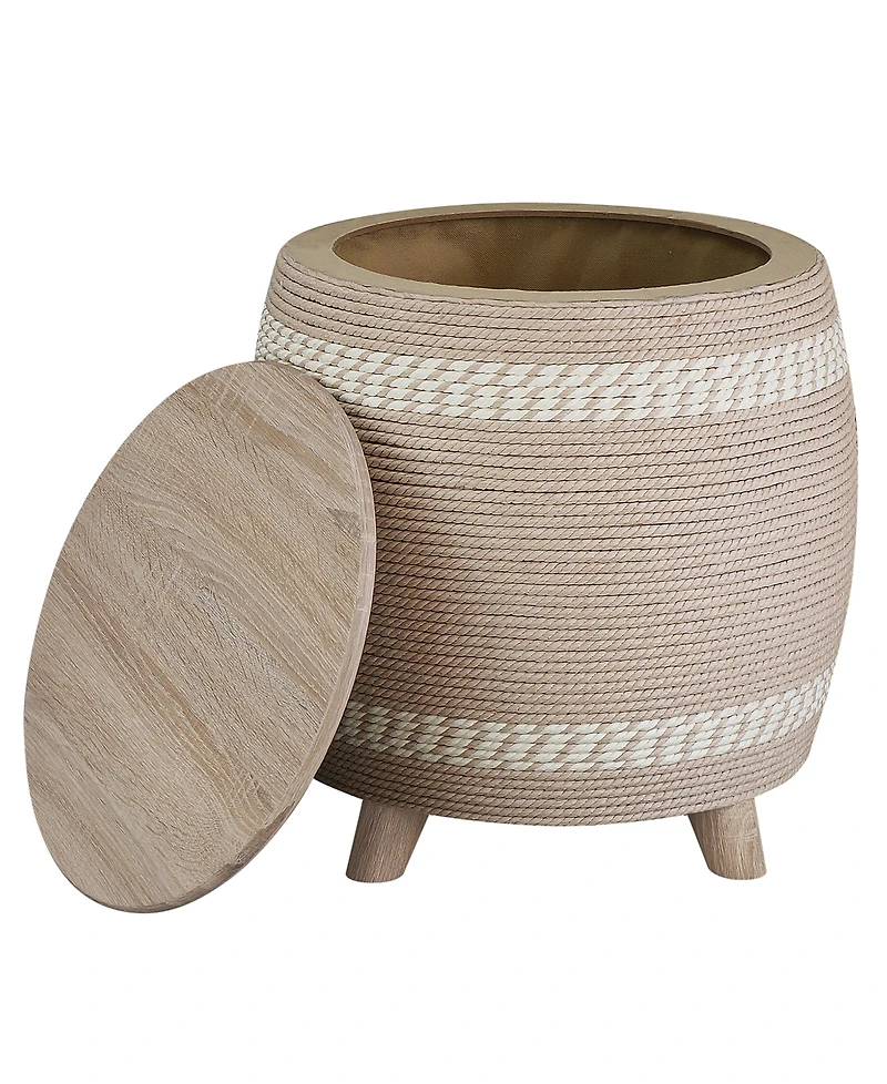 Gallerie Decor Dimensions Drum Storage Ottoman