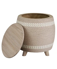 Gallerie Decor Dimensions Drum Storage Ottoman