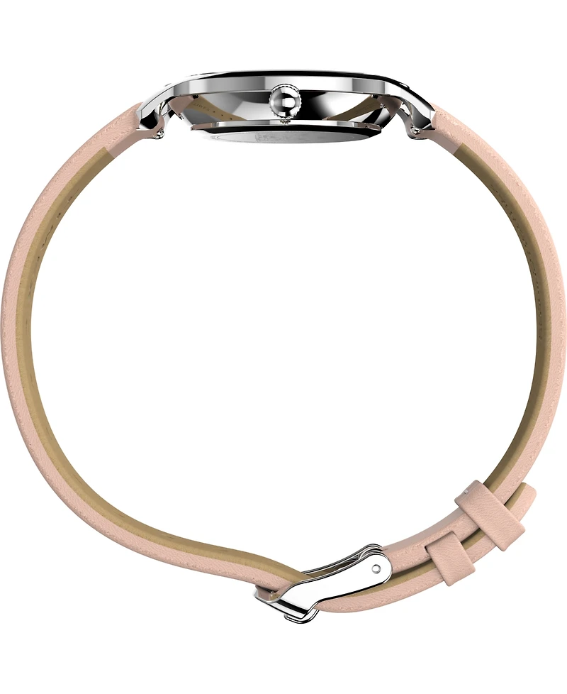 Timex Women's Quartz Analog Brown Leather Watch, 34mm