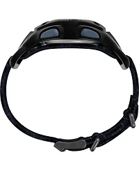Timex Men's Quartz Digital Black Leather Watch, 38mm