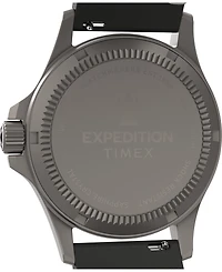 Timex Men's Quartz Analog Black Leather Watch, 38mm