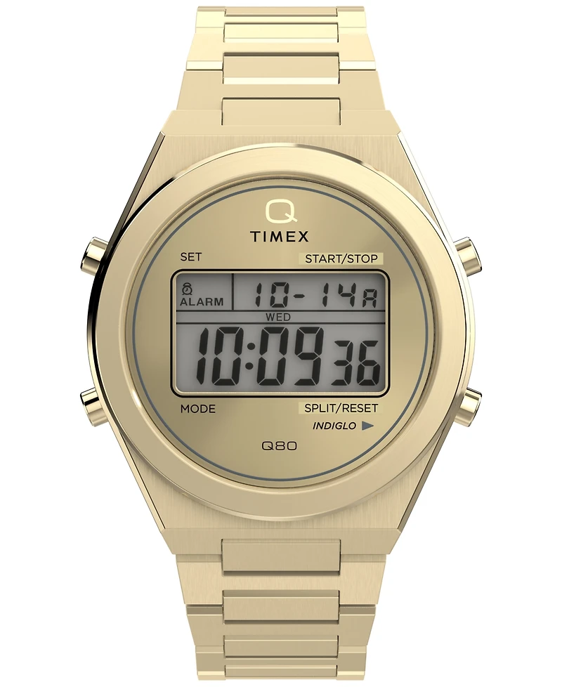 Timex Men's Quartz Digital Gold-Tone Stainless Steel Watch, 39mm