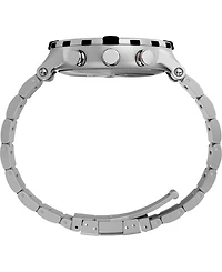 Timex Men's Quartz Analog Silver-Tone Stainless Steel Watch, 45mm