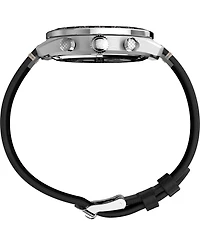 Timex Men's Quartz Analog Black Leather Watch, 41mm