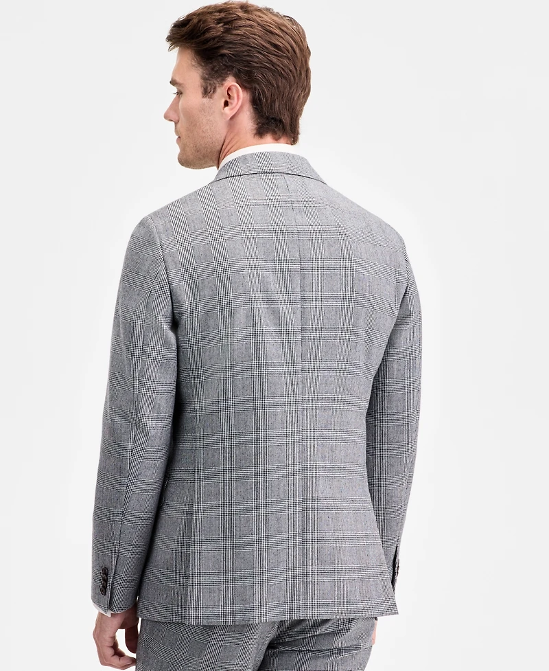 Ted by Baker Men's Modern-Fit Black & White Wool-Blend Double-Breasted Suit Separate Jacket