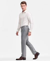 Ted by Baker Men's Modern-Fit Stretch Black & White Wool-Blend Suit Separate Pants