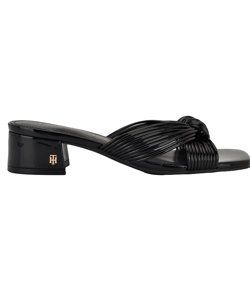 Tommy Hilfiger Women's Philie Knotted Crisscross Block Heel Sandals