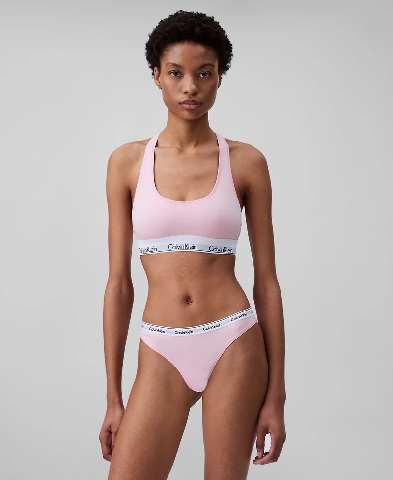 Calvin Klein Women's Modern Logo Thong Underwear QD5043