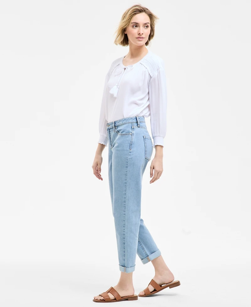 Style & Co Women's High Stretch Mid-Rise Girlfriend Jeans, Exclusively at Macy's
