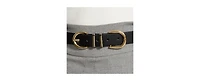 Steve Madden Topstitched Textured Polyurethane Belt