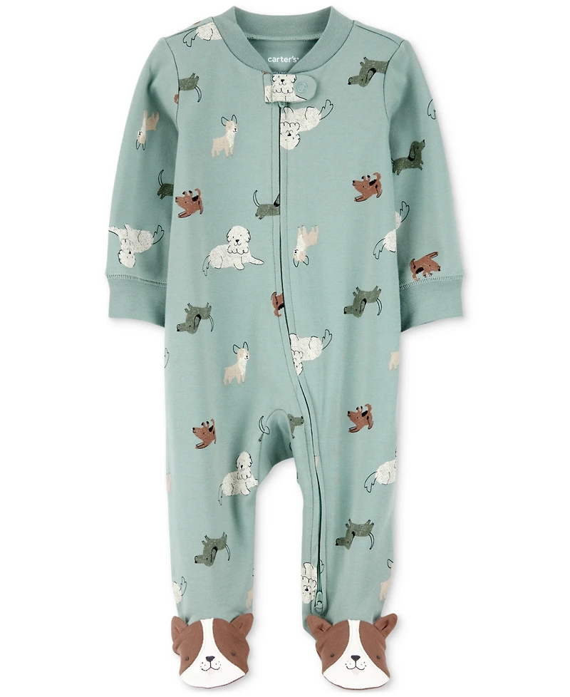 Carter's Baby Boys Cotton Dog-Print Sleep & Play Pajamas
