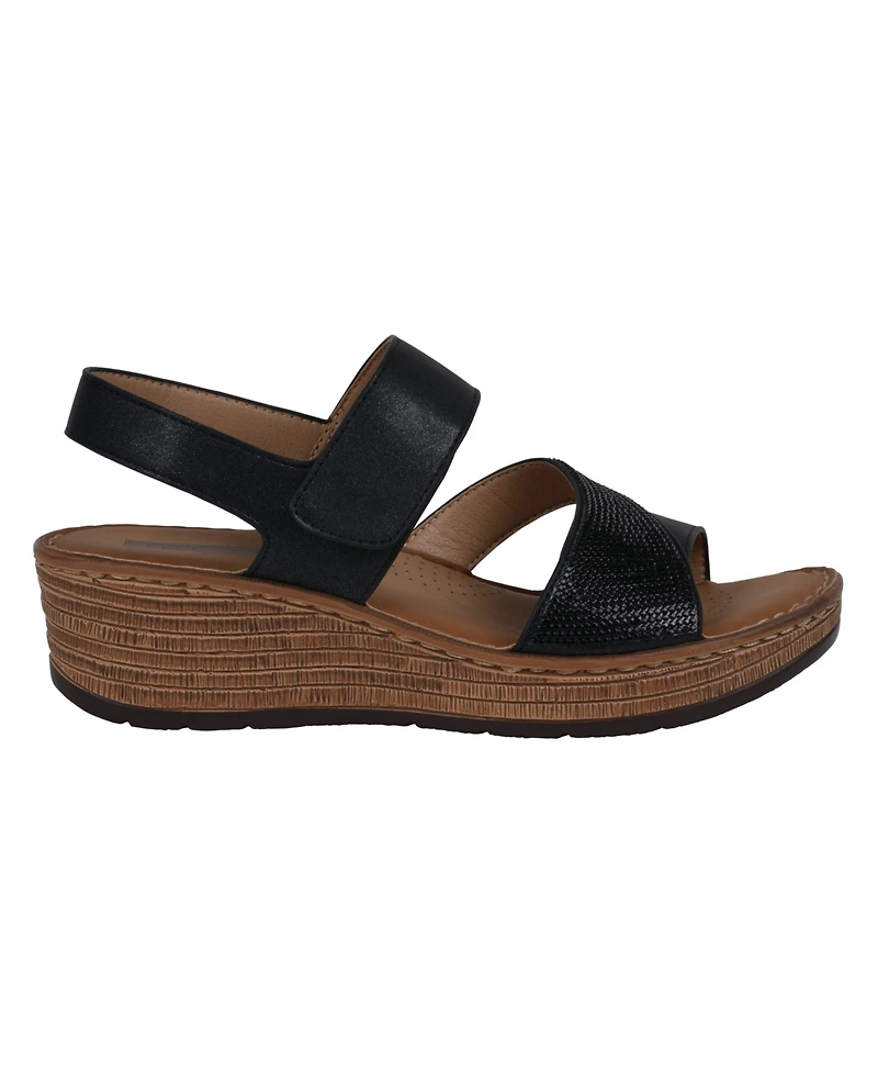 Gc Shoes Women's Lux Embellished Wedge Sandals
