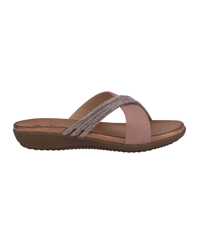 Gc Shoes Women's Iris Embellished Asymmetrical Flat Sandals
