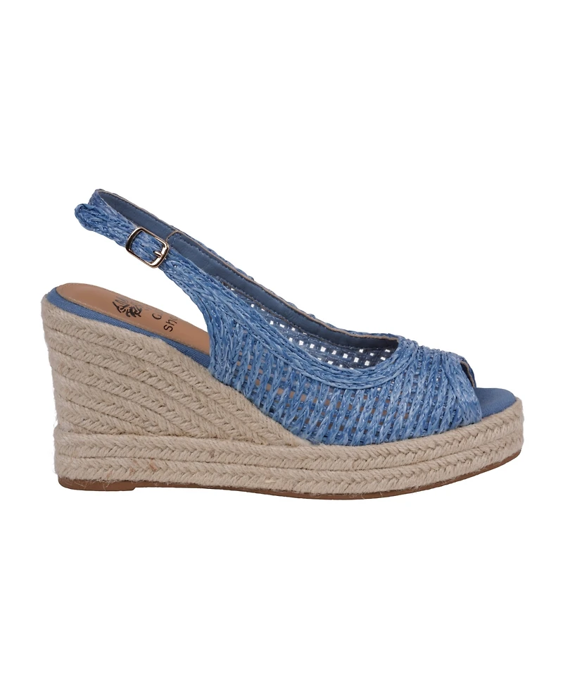 Gc Shoes Women's Amira Woven Espadrille Wedge Sandals