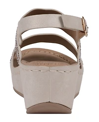 Gc Shoes Women's Alexia Embellished Wedge Sandals