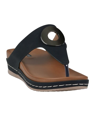 Gc Shoes Women's Seli Thong Wedge Sandals