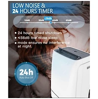 Cowsar 13000 Btu 4-in-1 Portable Ac, 24H Timer, 600sq.ft, <53dB, Quiet, Stand Up