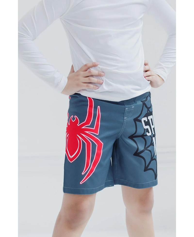 Spider-Man Toddler Boys Marvel Avengers Spidey and His Amazing Friends Upf 50+ Swim Trunks to