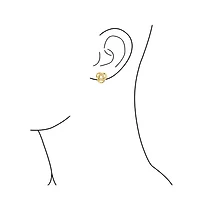 Bling Jewelry Pave Cz Interlocking Open Cable Love Knot Cubic Zirconia Stud Earrings Rose Gold Plated Sterling Silver