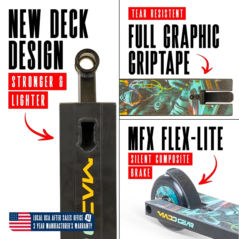 Pro Stunt Scooter for Kids Ages 5+ – Lightweight Durable Trick Scooter for Skatepark and Street – Madd Gear MG2