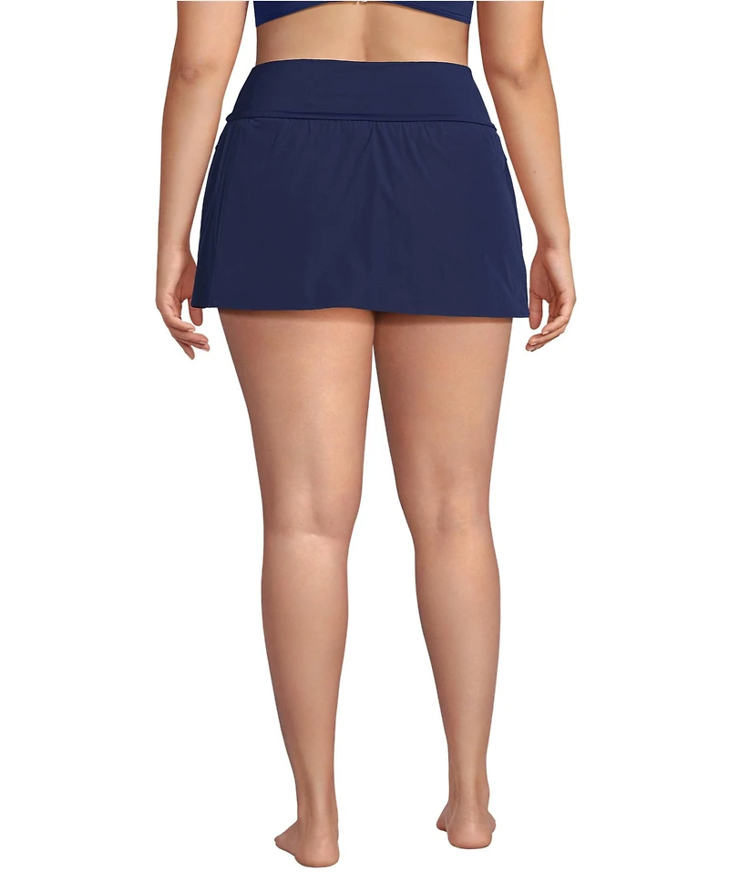 Lands' End Plus Pinchless Mini Swim Skort