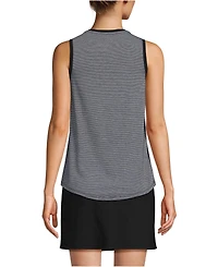 Lands' End Women's Sleeveless Power Performance Scoop Neck Curved Hem Tunic Tank