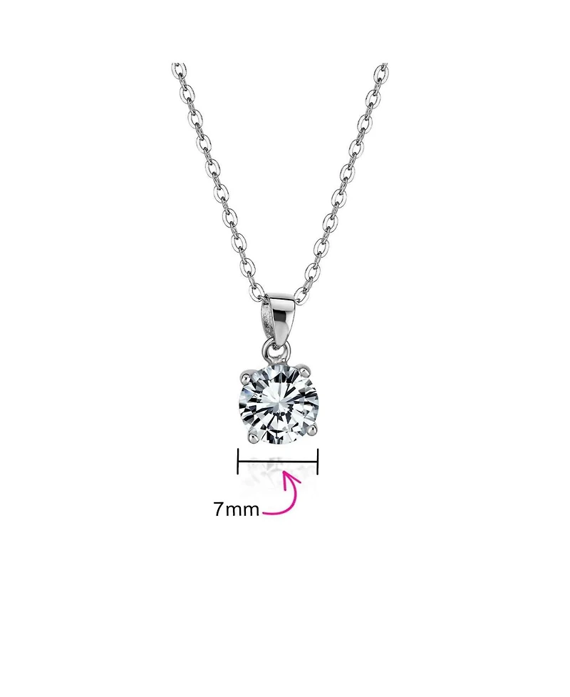 Bling Jewelry 1.5CTW Cubic Zirconia Classic Round Cz Solitaire Pendant .925 Sterling Silver