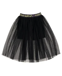 SpongeBob SquarePants Toddler Girls Cropped Boxy Drop Shoulder T-Shirt and Mesh Tulle Skort